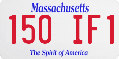 MA license plate 150IF1