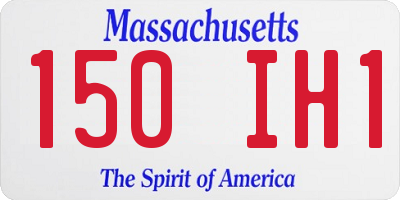 MA license plate 150IH1