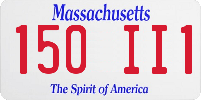MA license plate 150II1