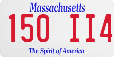 MA license plate 150II4