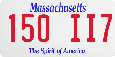MA license plate 150II7
