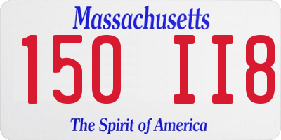 MA license plate 150II8
