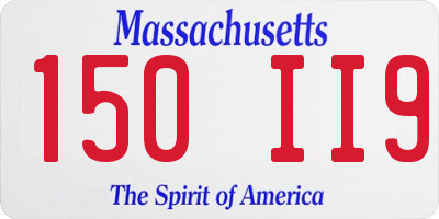 MA license plate 150II9