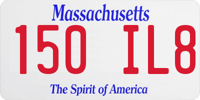 MA license plate 150IL8