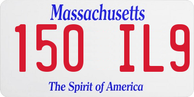 MA license plate 150IL9