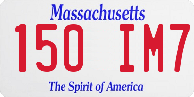 MA license plate 150IM7