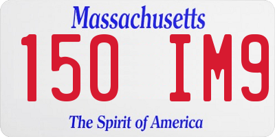 MA license plate 150IM9