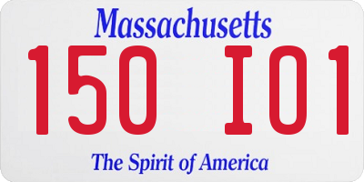 MA license plate 150IO1