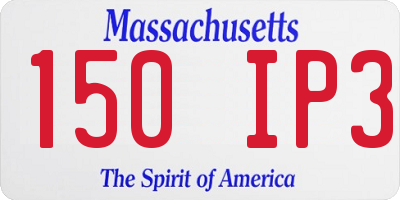 MA license plate 150IP3
