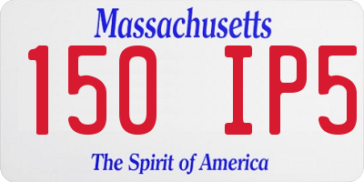 MA license plate 150IP5