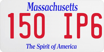 MA license plate 150IP6