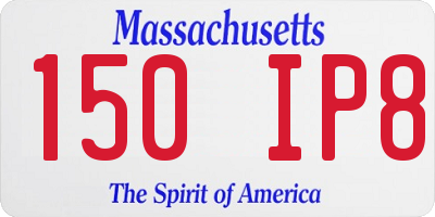 MA license plate 150IP8