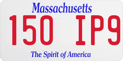 MA license plate 150IP9