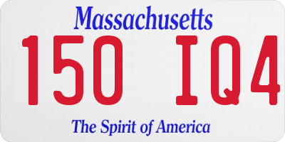 MA license plate 150IQ4