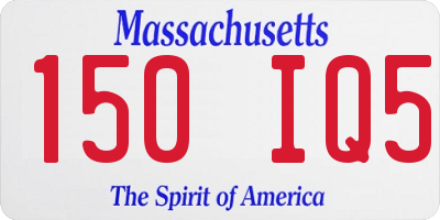 MA license plate 150IQ5