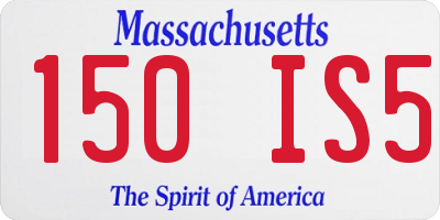 MA license plate 150IS5