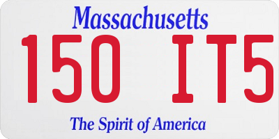 MA license plate 150IT5