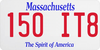 MA license plate 150IT8