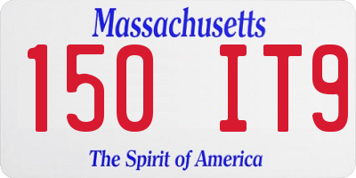MA license plate 150IT9