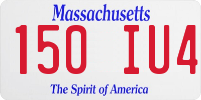 MA license plate 150IU4