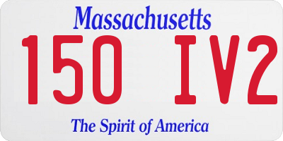 MA license plate 150IV2