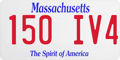 MA license plate 150IV4