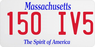 MA license plate 150IV5