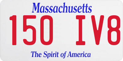 MA license plate 150IV8
