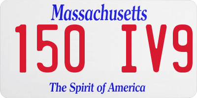 MA license plate 150IV9
