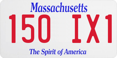 MA license plate 150IX1