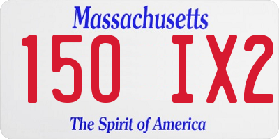 MA license plate 150IX2