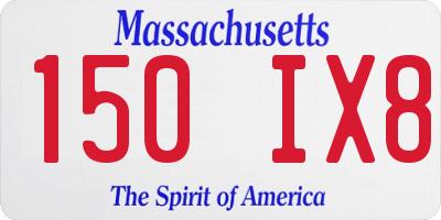 MA license plate 150IX8