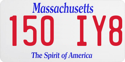 MA license plate 150IY8