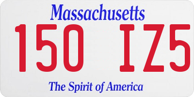 MA license plate 150IZ5