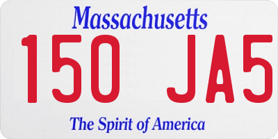 MA license plate 150JA5