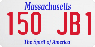 MA license plate 150JB1