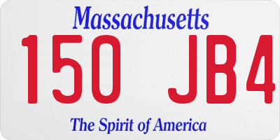 MA license plate 150JB4