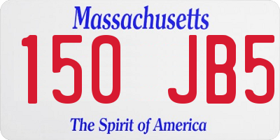 MA license plate 150JB5
