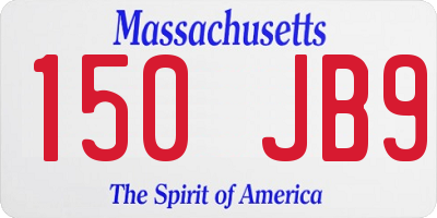 MA license plate 150JB9