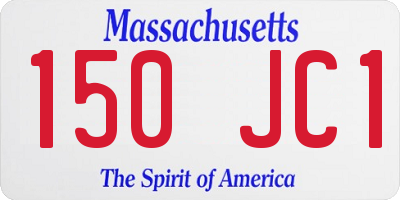 MA license plate 150JC1