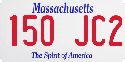 MA license plate 150JC2