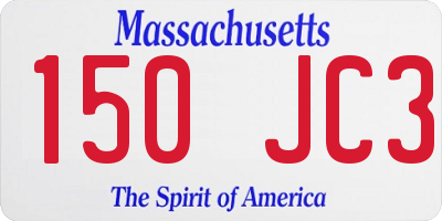 MA license plate 150JC3