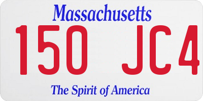 MA license plate 150JC4