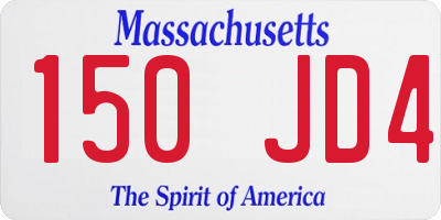 MA license plate 150JD4