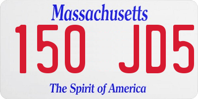MA license plate 150JD5