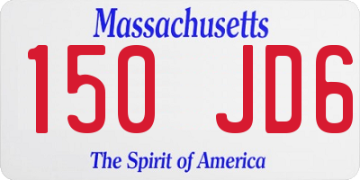 MA license plate 150JD6