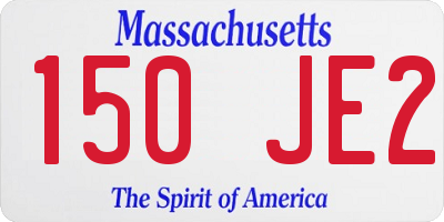 MA license plate 150JE2