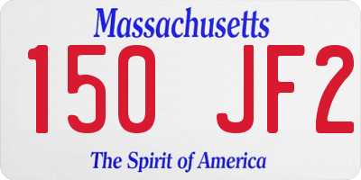 MA license plate 150JF2