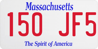 MA license plate 150JF5