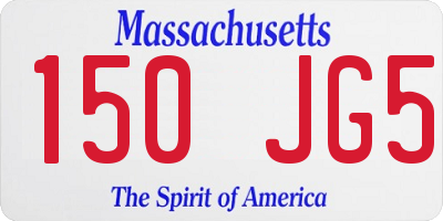 MA license plate 150JG5